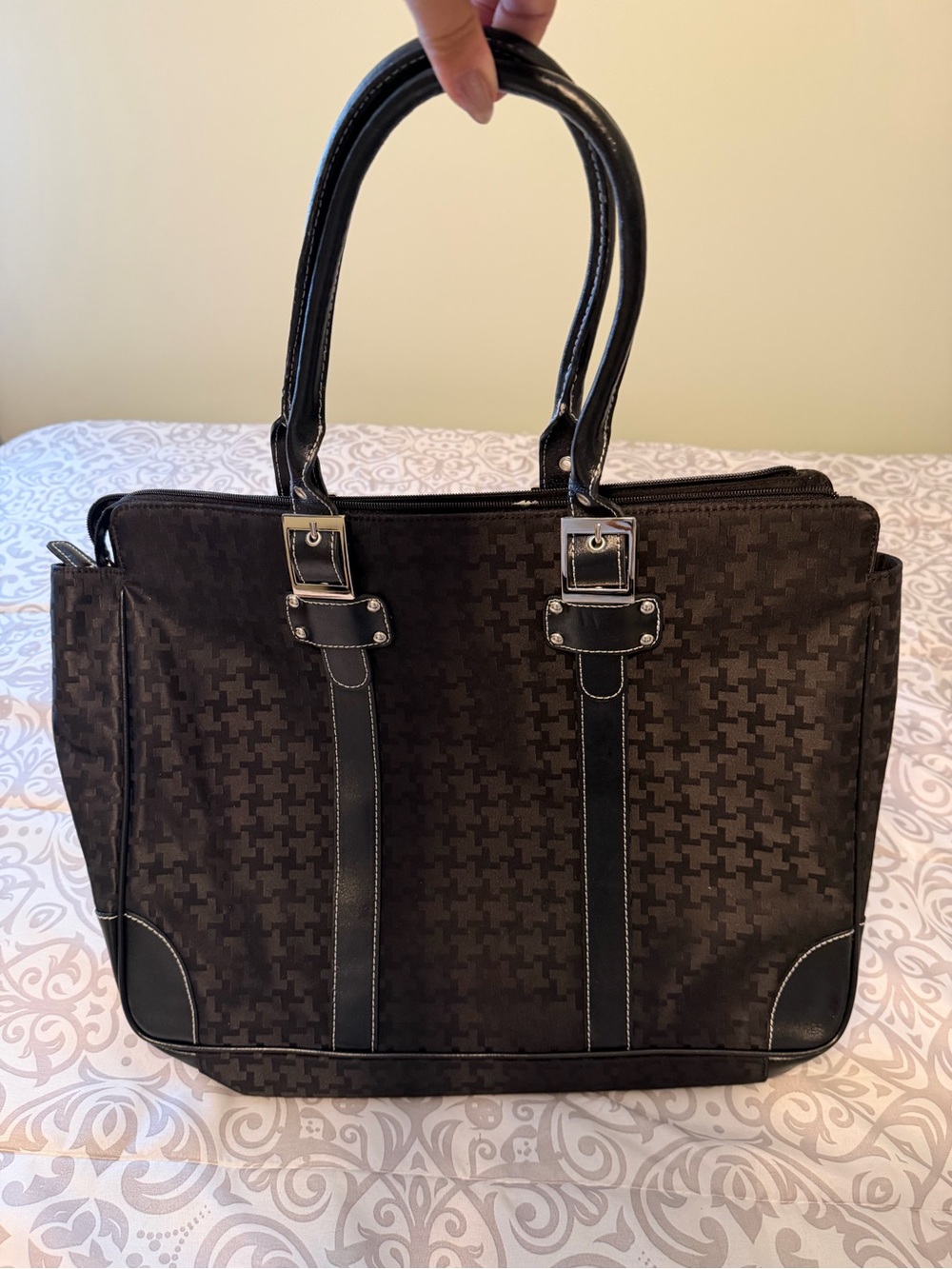 Work Tote Bag - Classic Houndstooth